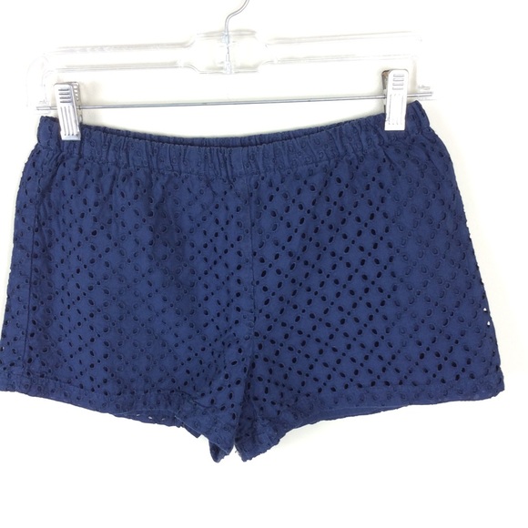 Big Girls Ralph Lauren Blue eyelet short Size 12 - Picture 1 of 4